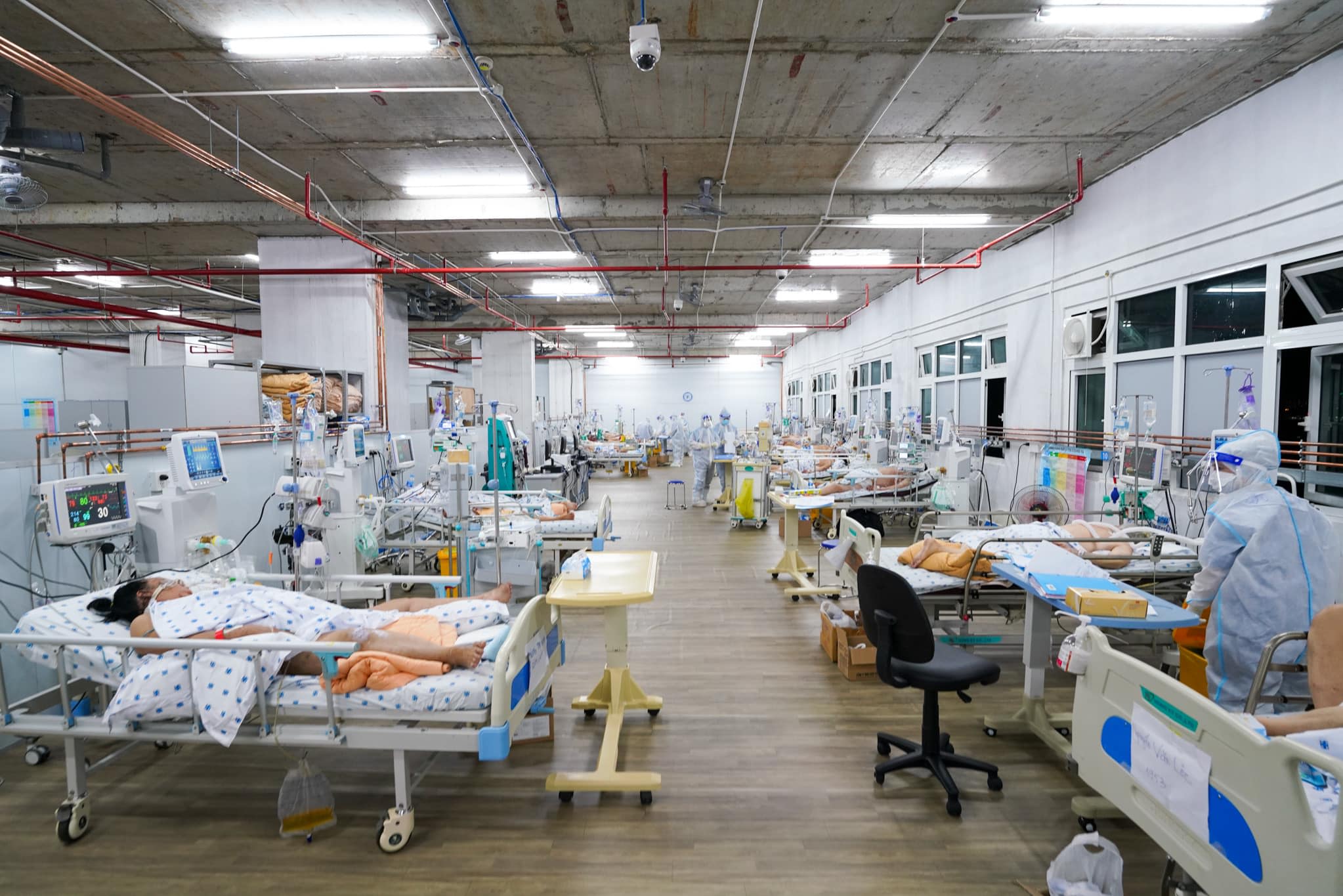 Trung tâm Hồi sức tích cực người bệnh Covid-19 tại Bệnh viện Đại học Y Dược TP Hồ Chí Minh.