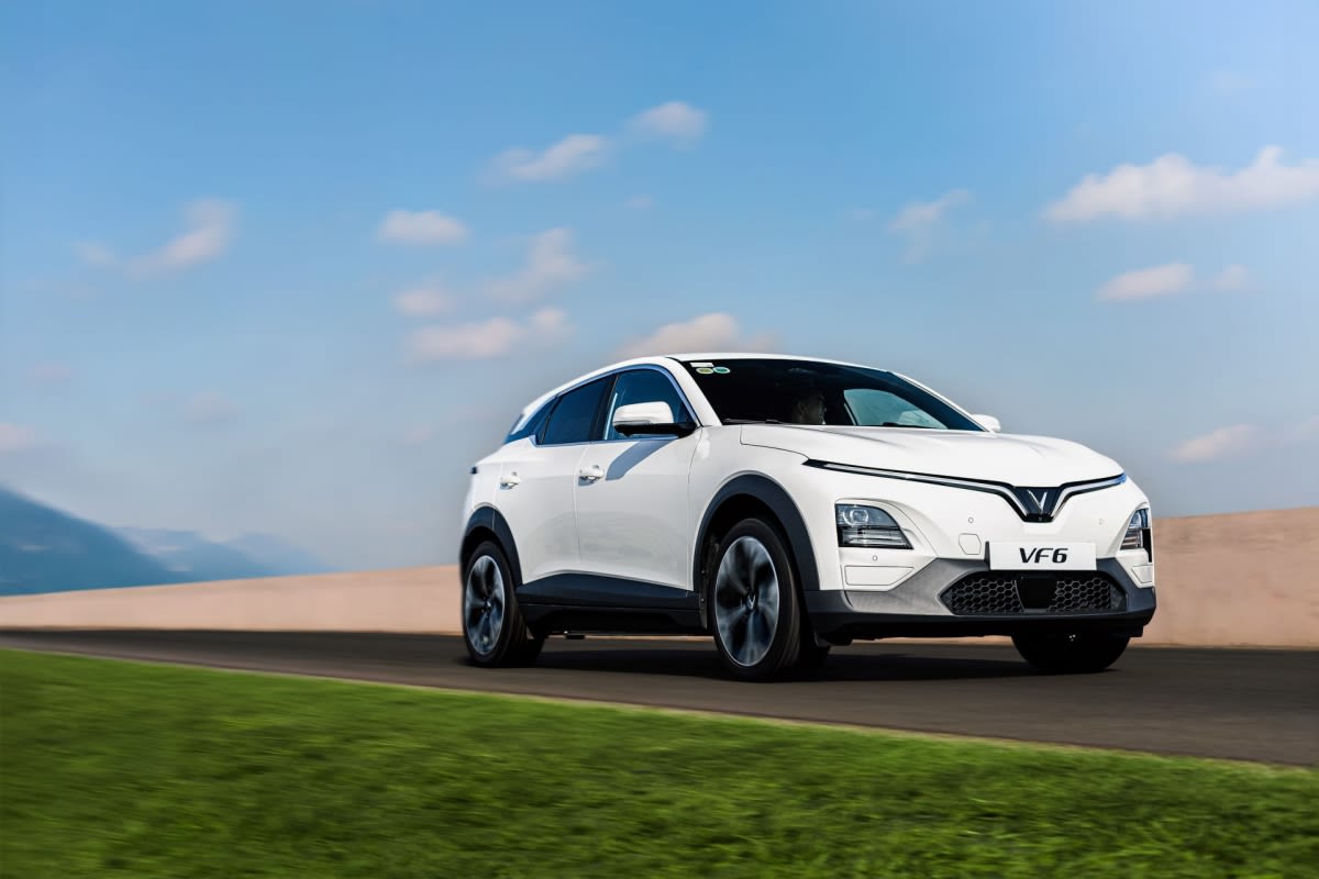 Image of palm trees and car